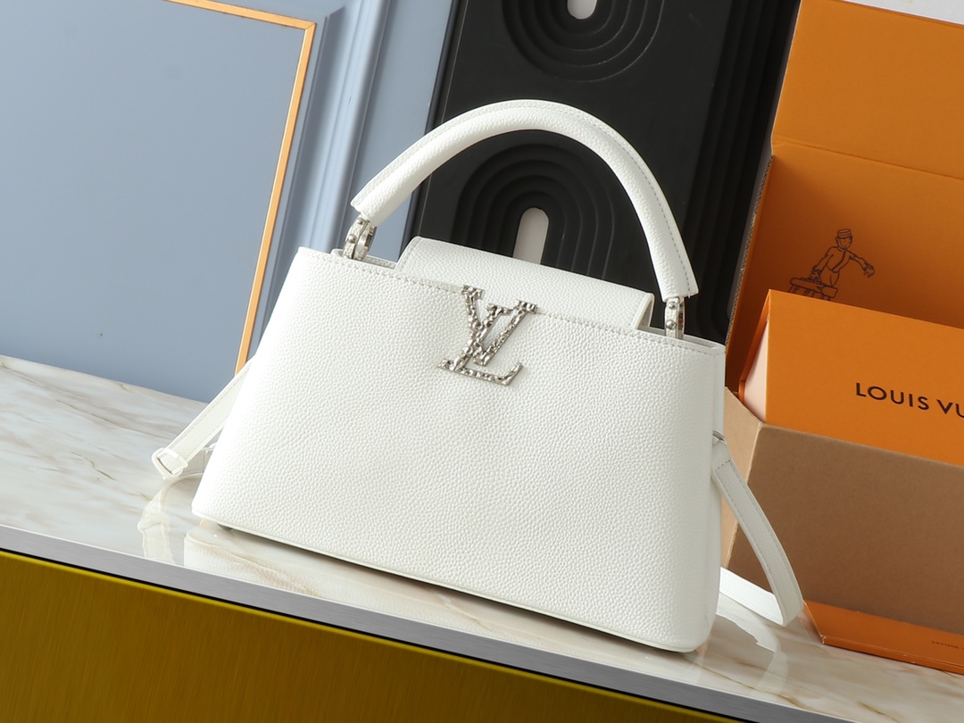 LV Alma Bb Handbag Monogram Canvas Model M13078 Silver Hardware